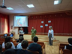 Участник СВО  встретился с учащимися школы п.Горный