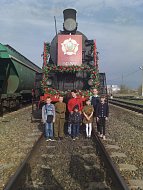На станцию Рукополь прибыл ретро-поезд «Воинский эшелон»
