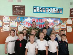 Участник СВО  встретился с учащимися школы п.Горный